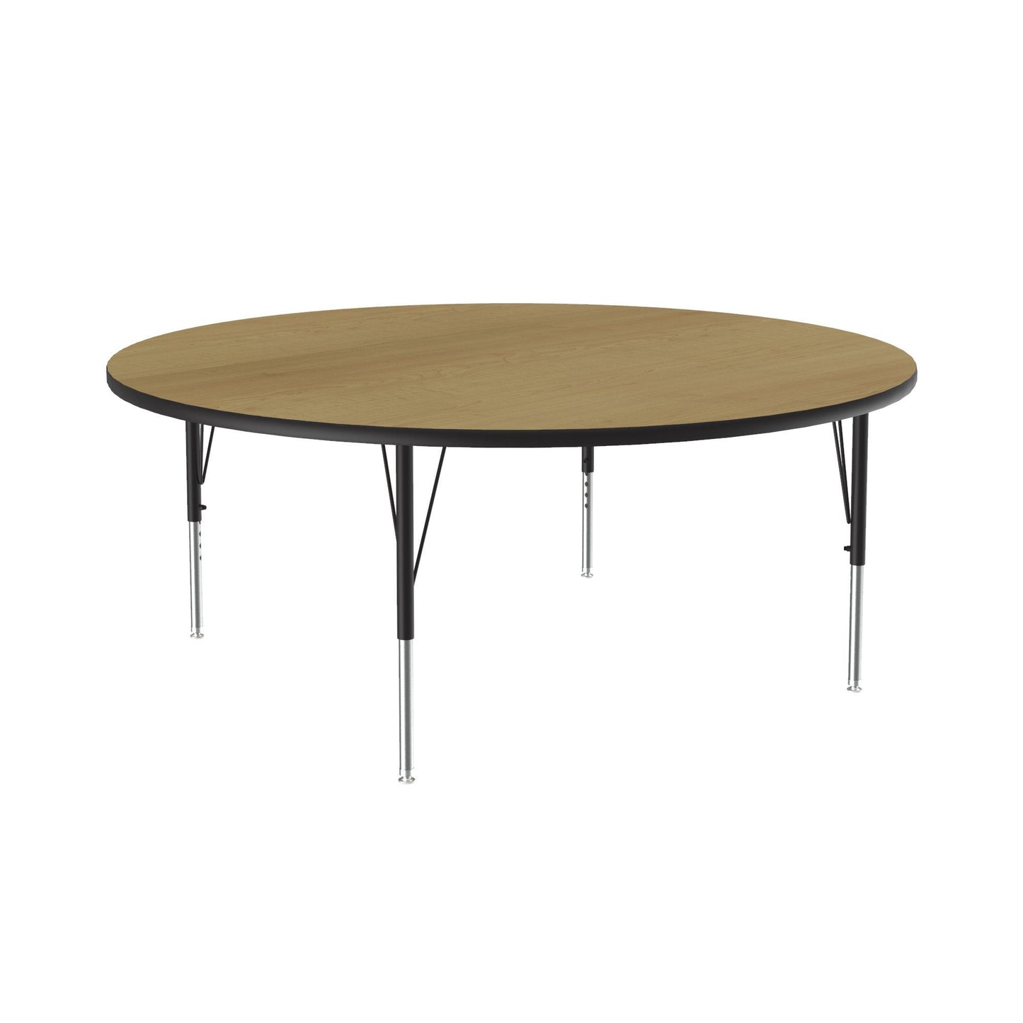 Correll Round Deluxe High - Pressure Top Activity Tables 60"W x 60"L x 19 - 29"H Adjustable Height (COR - A60 - RND - XX) - SchoolOutlet