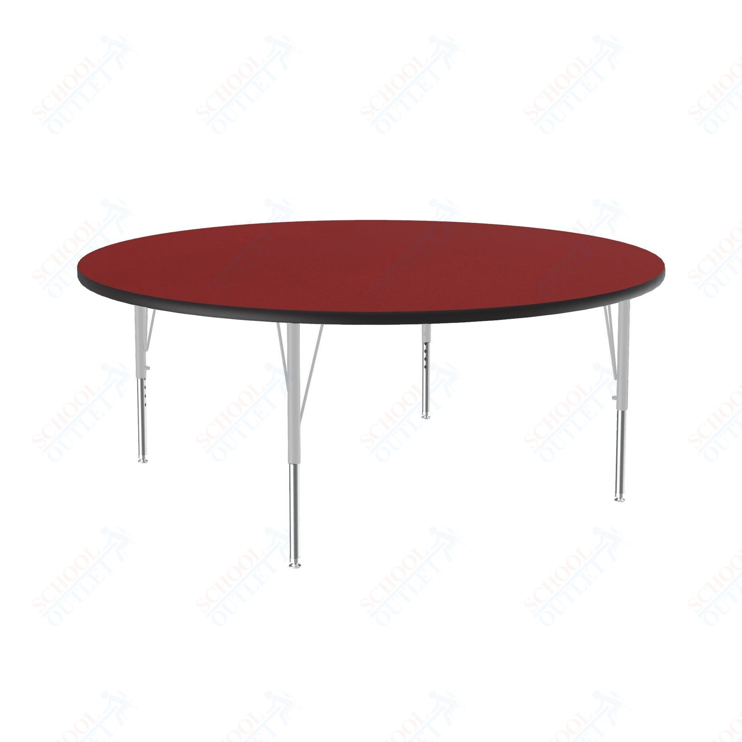 Correll Round Deluxe High - Pressure Top Activity Tables 60"W x 60"L x 19 - 29"H Adjustable Height (COR - A60 - RND - XX) - SchoolOutlet