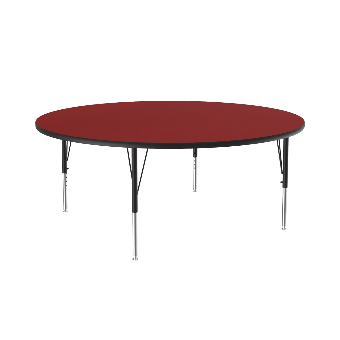 Correll Round Deluxe High - Pressure Top Activity Tables 60"W x 60"L x 19 - 29"H Adjustable Height (COR - A60 - RND - XX) - SchoolOutlet