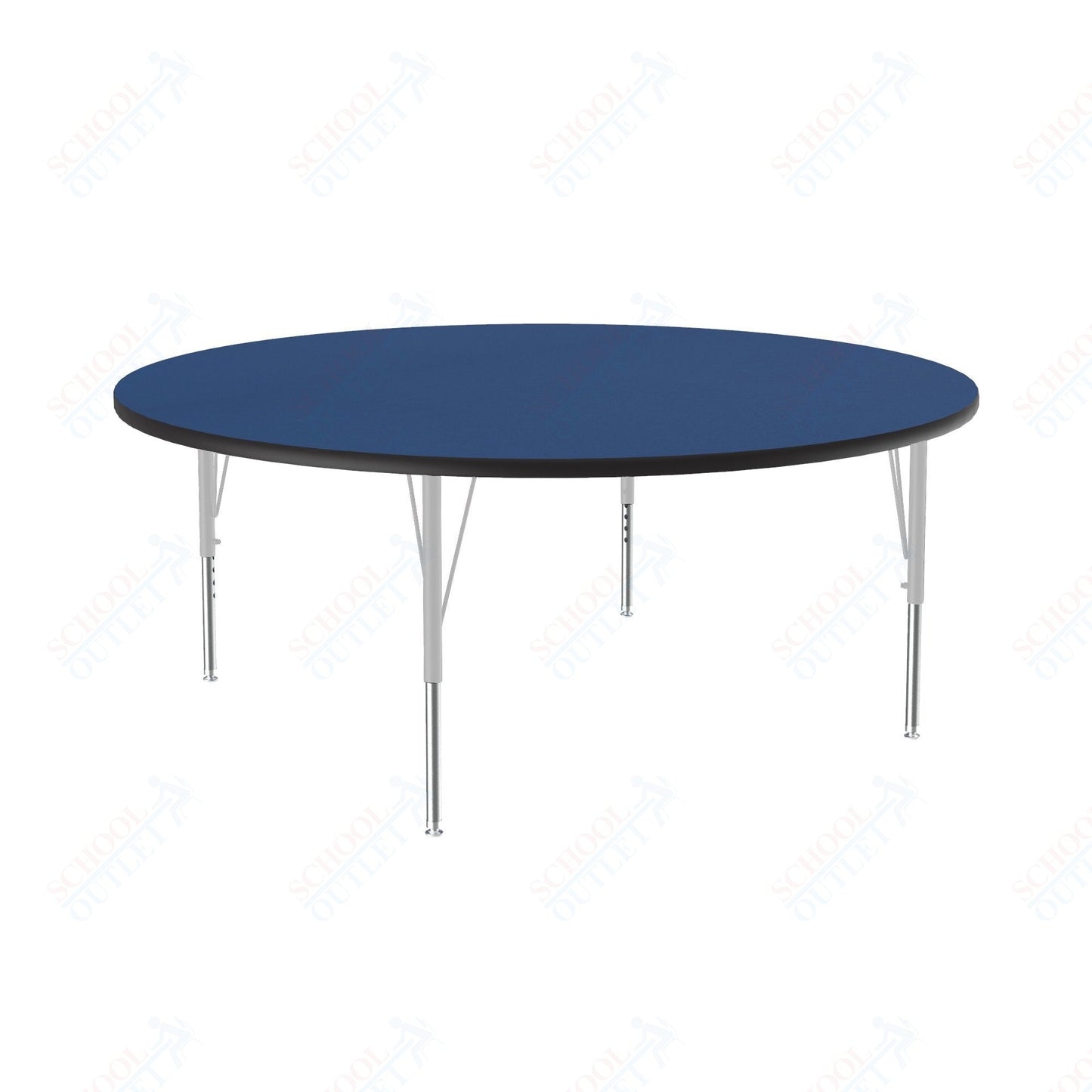 Correll Round Deluxe High - Pressure Top Activity Tables 60"W x 60"L x 19 - 29"H Adjustable Height (COR - A60 - RND - XX) - SchoolOutlet