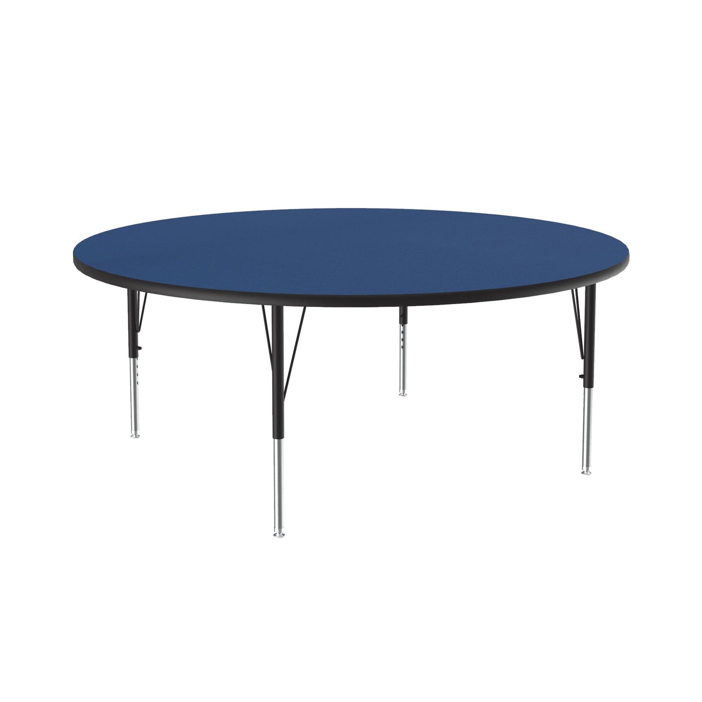 Correll Round Deluxe High - Pressure Top Activity Tables 60"W x 60"L x 19 - 29"H Adjustable Height (COR - A60 - RND - XX) - SchoolOutlet