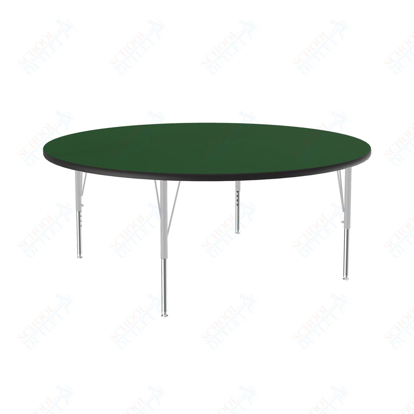 Correll Round Deluxe High - Pressure Top Activity Tables 60"W x 60"L x 19 - 29"H Adjustable Height (COR - A60 - RND - XX) - SchoolOutlet