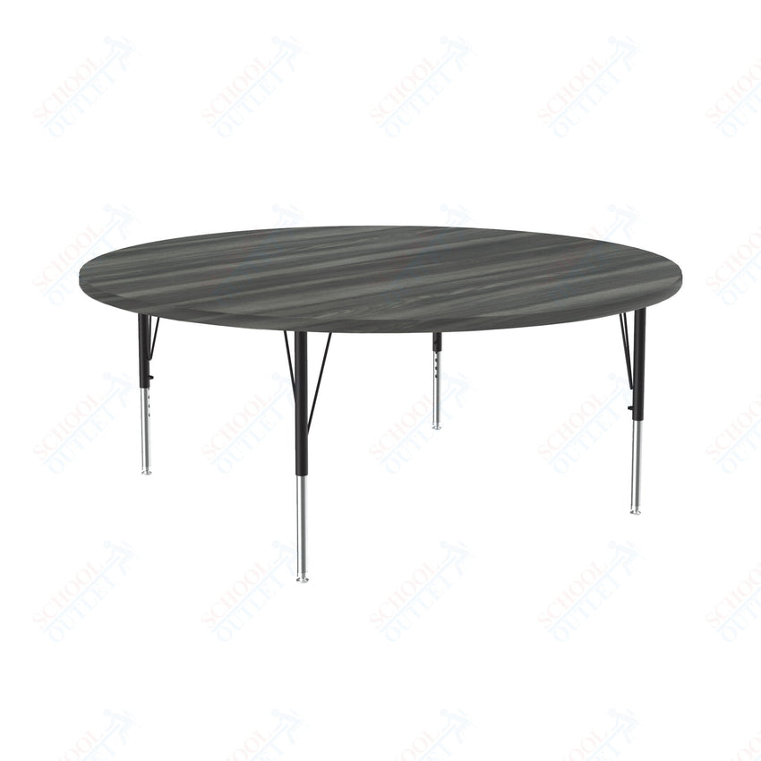 Correll Round Deluxe High - Pressure Top Activity Tables 60"W x 60"L x 19 - 29"H Adjustable Height (COR - A60 - RND - XX) - SchoolOutlet
