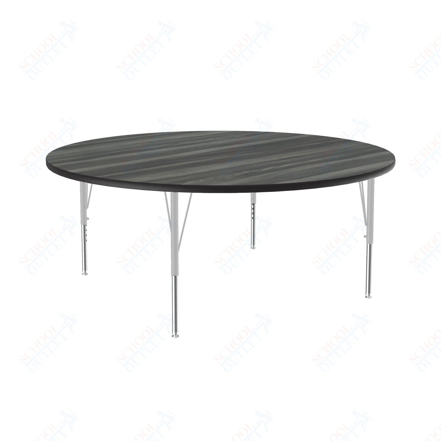 Correll Round Deluxe High - Pressure Top Activity Tables 60"W x 60"L x 19 - 29"H Adjustable Height (COR - A60 - RND - XX) - SchoolOutlet