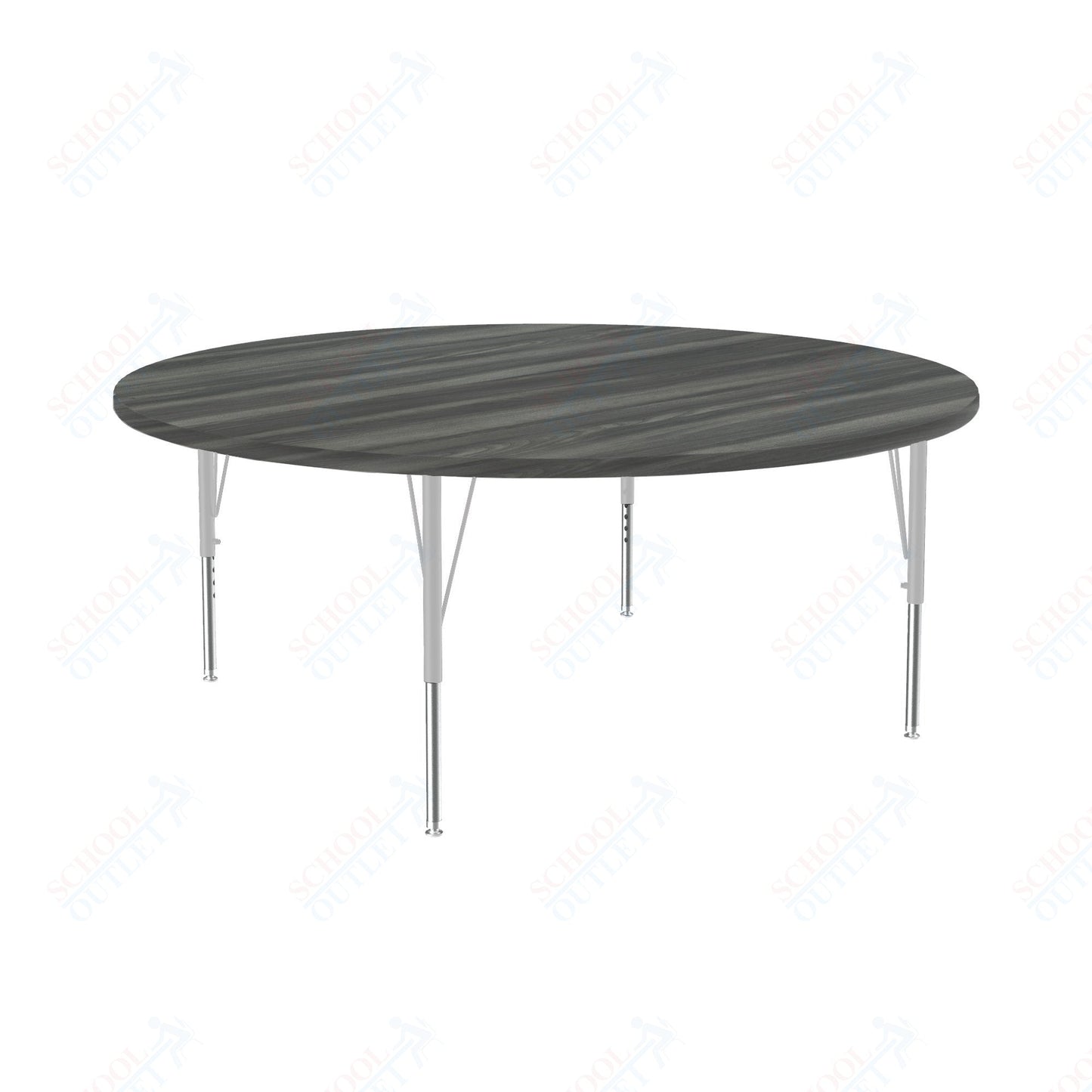 Correll Round Deluxe High - Pressure Top Activity Tables 60"W x 60"L x 19 - 29"H Adjustable Height (COR - A60 - RND - XX) - SchoolOutlet
