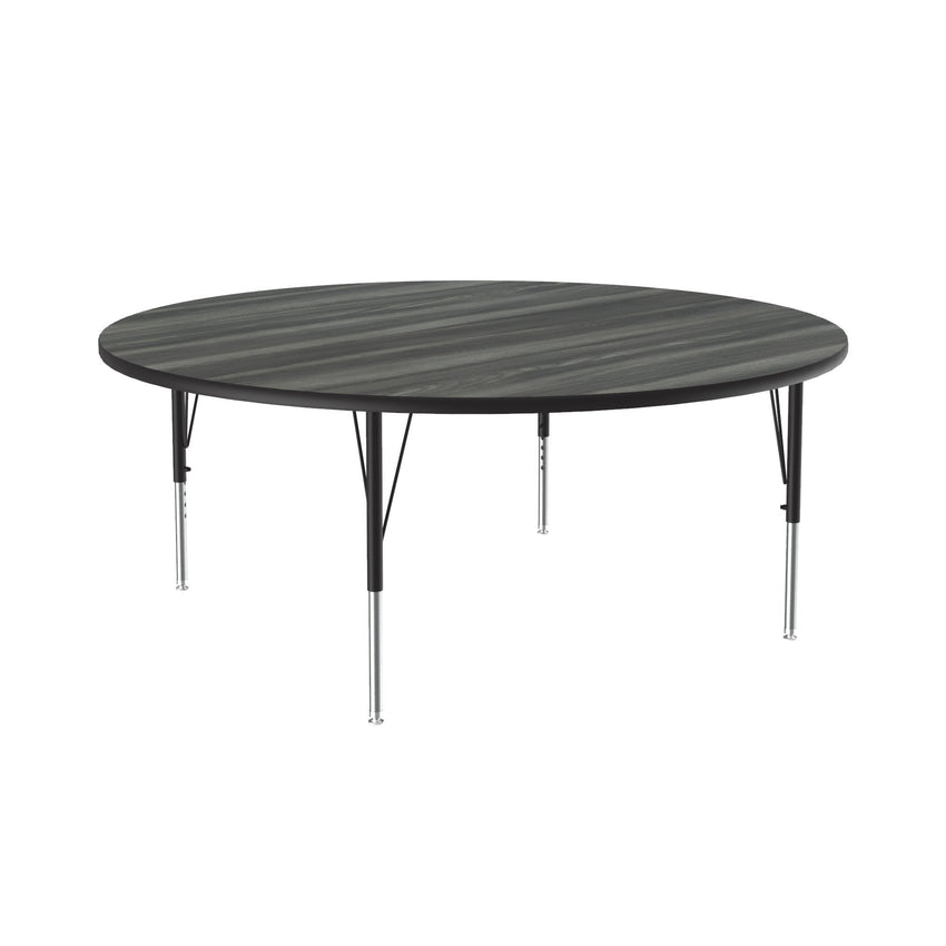 Correll Round Deluxe High - Pressure Top Activity Tables 60"W x 60"L x 19 - 29"H Adjustable Height (COR - A60 - RND - XX) - SchoolOutlet