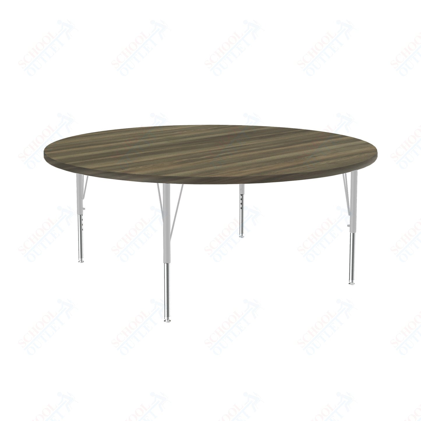 Correll Round Deluxe High - Pressure Top Activity Tables 60"W x 60"L x 19 - 29"H Adjustable Height (COR - A60 - RND - XX) - SchoolOutlet