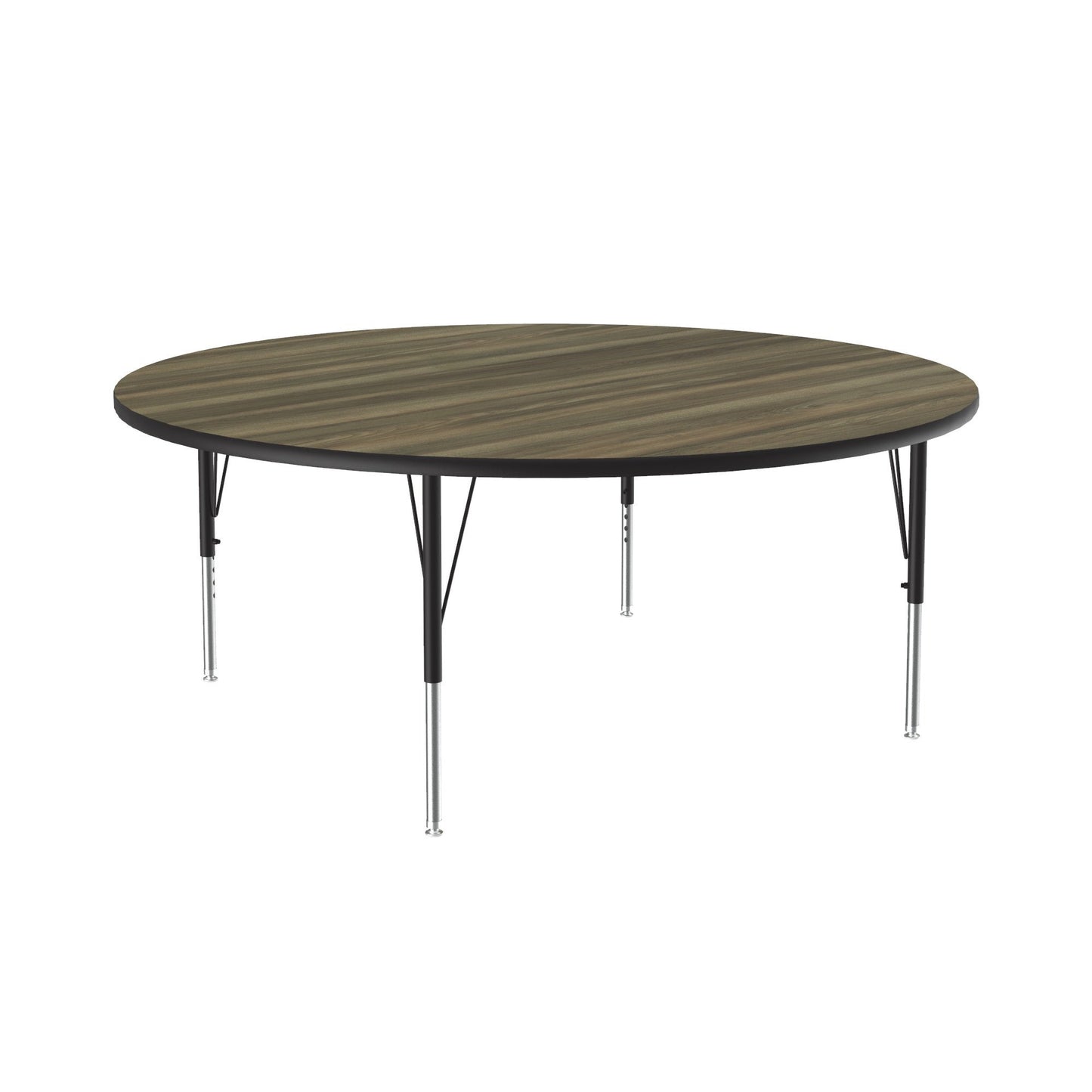 Correll Round Deluxe High - Pressure Top Activity Tables 60"W x 60"L x 19 - 29"H Adjustable Height (COR - A60 - RND - XX) - SchoolOutlet