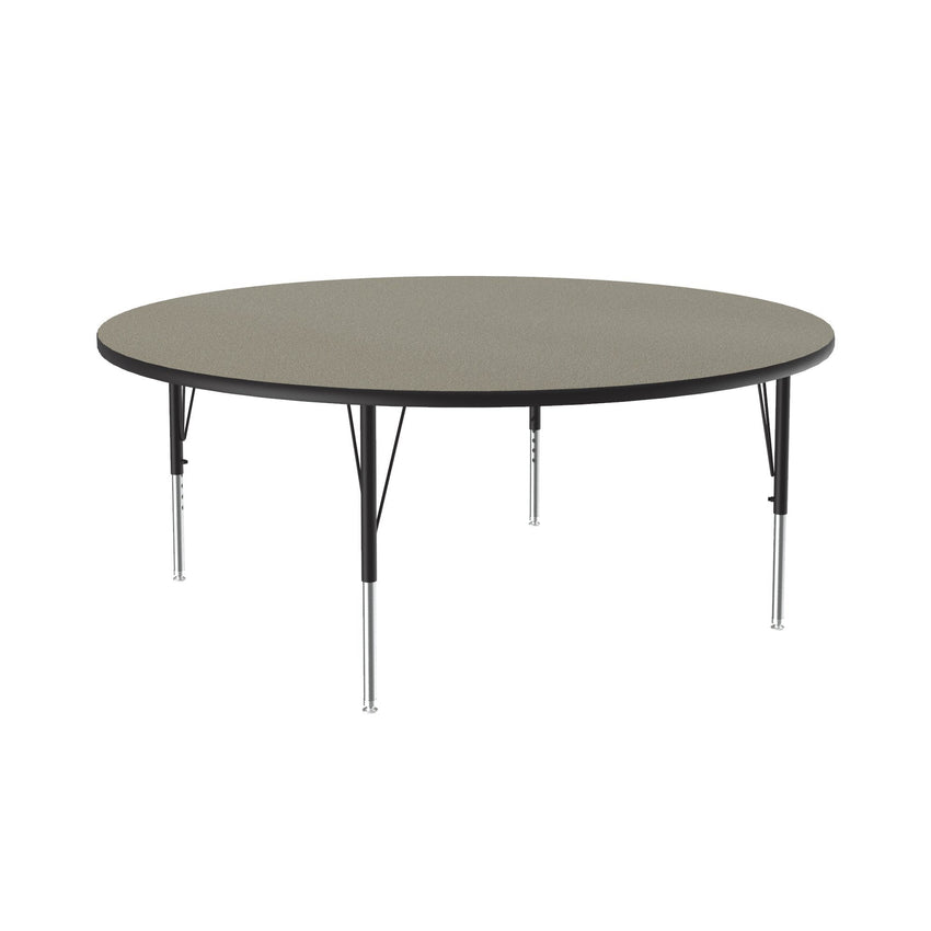Correll Round Deluxe High - Pressure Top Activity Tables 60"W x 60"L x 19 - 29"H Adjustable Height (COR - A60 - RND - XX) - SchoolOutlet