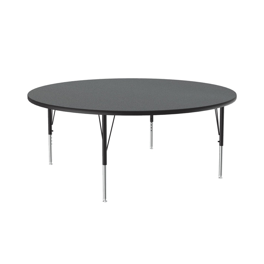 Correll Round Deluxe High - Pressure Top Activity Tables 60"W x 60"L x 19 - 29"H Adjustable Height (COR - A60 - RND - XX) - SchoolOutlet