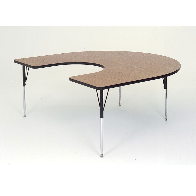Correll Horseshoe Deluxe High - Pressure Top Activity Tables 60"W x 66"L x 19 - 29"H Adjustable Height (COR - A6066 - XX) - SchoolOutlet