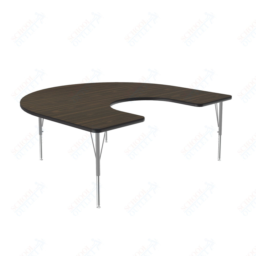 Correll Horseshoe Deluxe High - Pressure Top Activity Tables 60"W x 66"L x 19 - 29"H Adjustable Height (COR - A6066 - XX) - SchoolOutlet