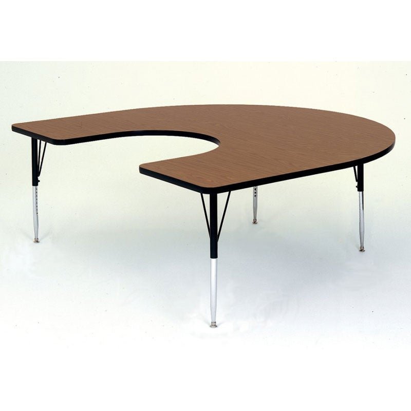 Correll Horseshoe Deluxe High - Pressure Top Activity Tables 60"W x 66"L x 19 - 29"H Adjustable Height (COR - A6066 - XX) - SchoolOutlet