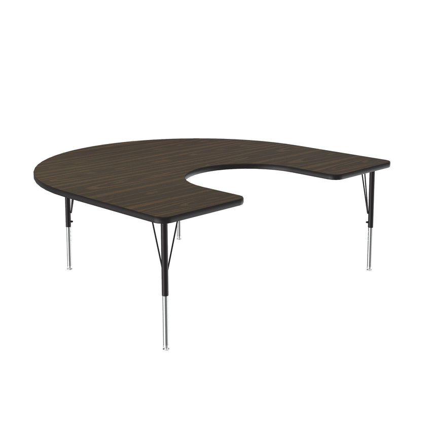 Correll Horseshoe Deluxe High - Pressure Top Activity Tables 60"W x 66"L x 19 - 29"H Adjustable Height (COR - A6066 - XX) - SchoolOutlet