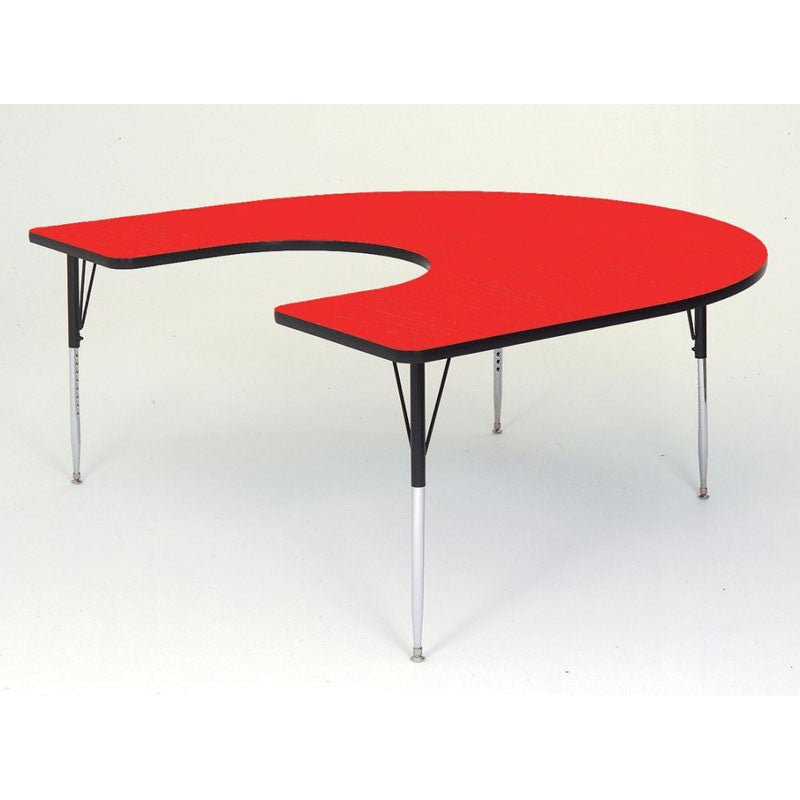 Correll Horseshoe Deluxe High - Pressure Top Activity Tables 60"W x 66"L x 19 - 29"H Adjustable Height (COR - A6066 - XX) - SchoolOutlet