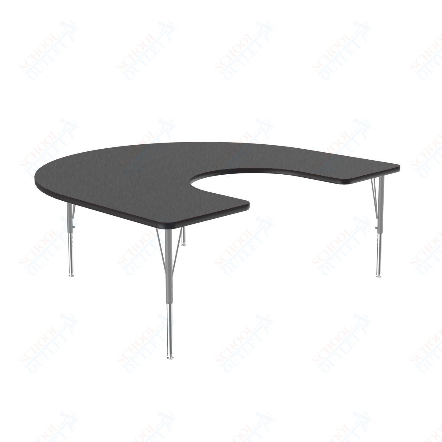 Correll Horseshoe Deluxe High - Pressure Top Activity Tables 60"W x 66"L x 19 - 29"H Adjustable Height (COR - A6066 - XX) - SchoolOutlet