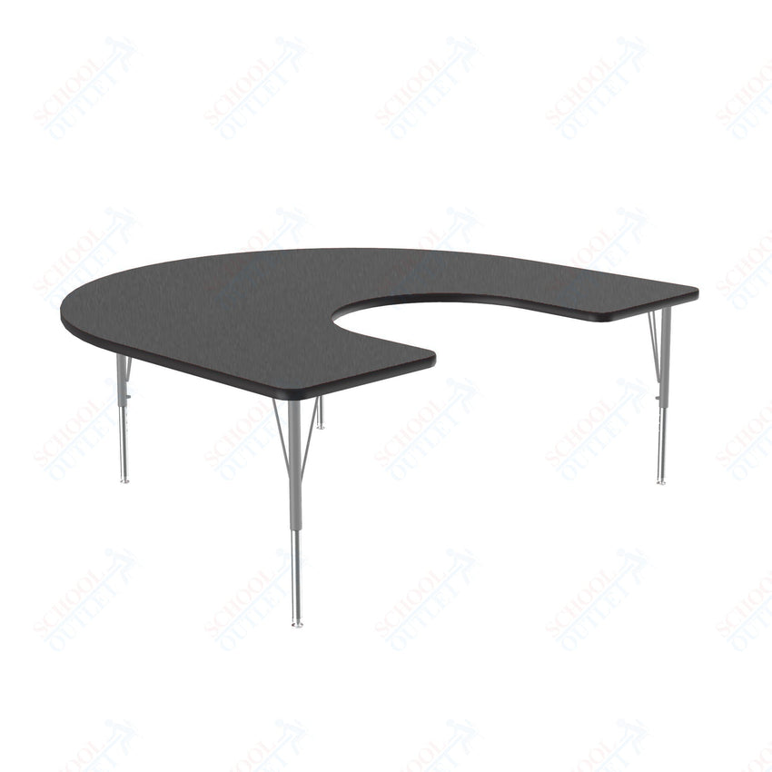 Correll Horseshoe Deluxe High - Pressure Top Activity Tables 60"W x 66"L x 19 - 29"H Adjustable Height (COR - A6066 - XX) - SchoolOutlet