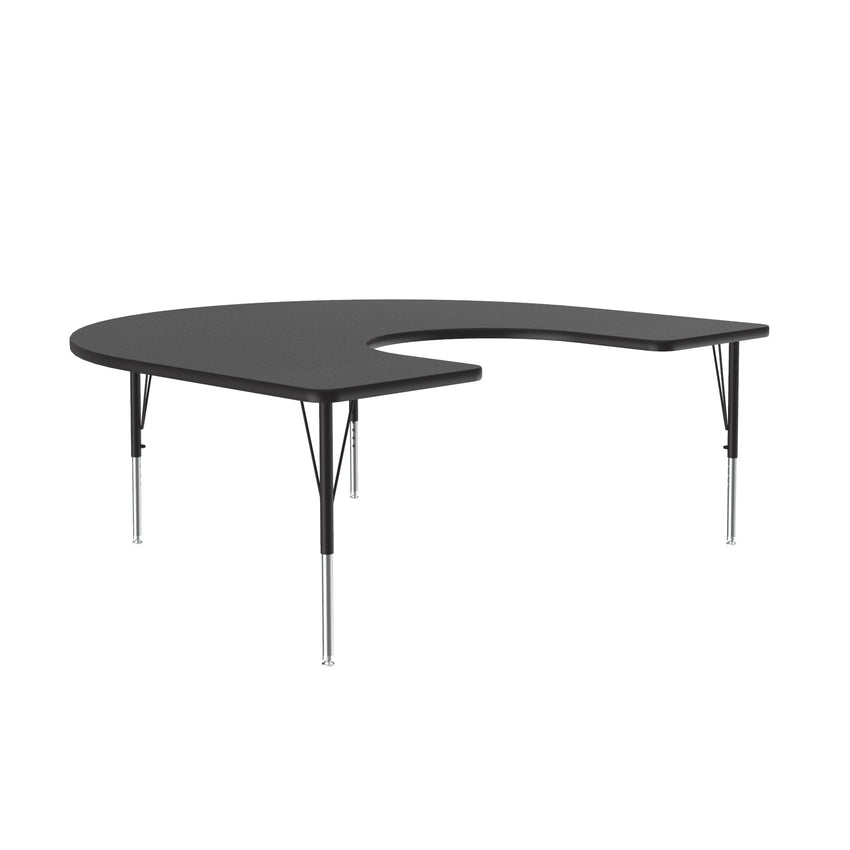 Correll Horseshoe Deluxe High - Pressure Top Activity Tables 60"W x 66"L x 19 - 29"H Adjustable Height (COR - A6066 - XX) - SchoolOutlet