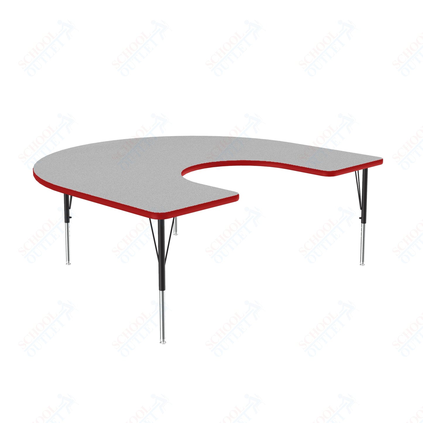 Correll Horseshoe Deluxe High - Pressure Top Activity Tables 60"W x 66"L x 19 - 29"H Adjustable Height (COR - A6066 - XX) - SchoolOutlet