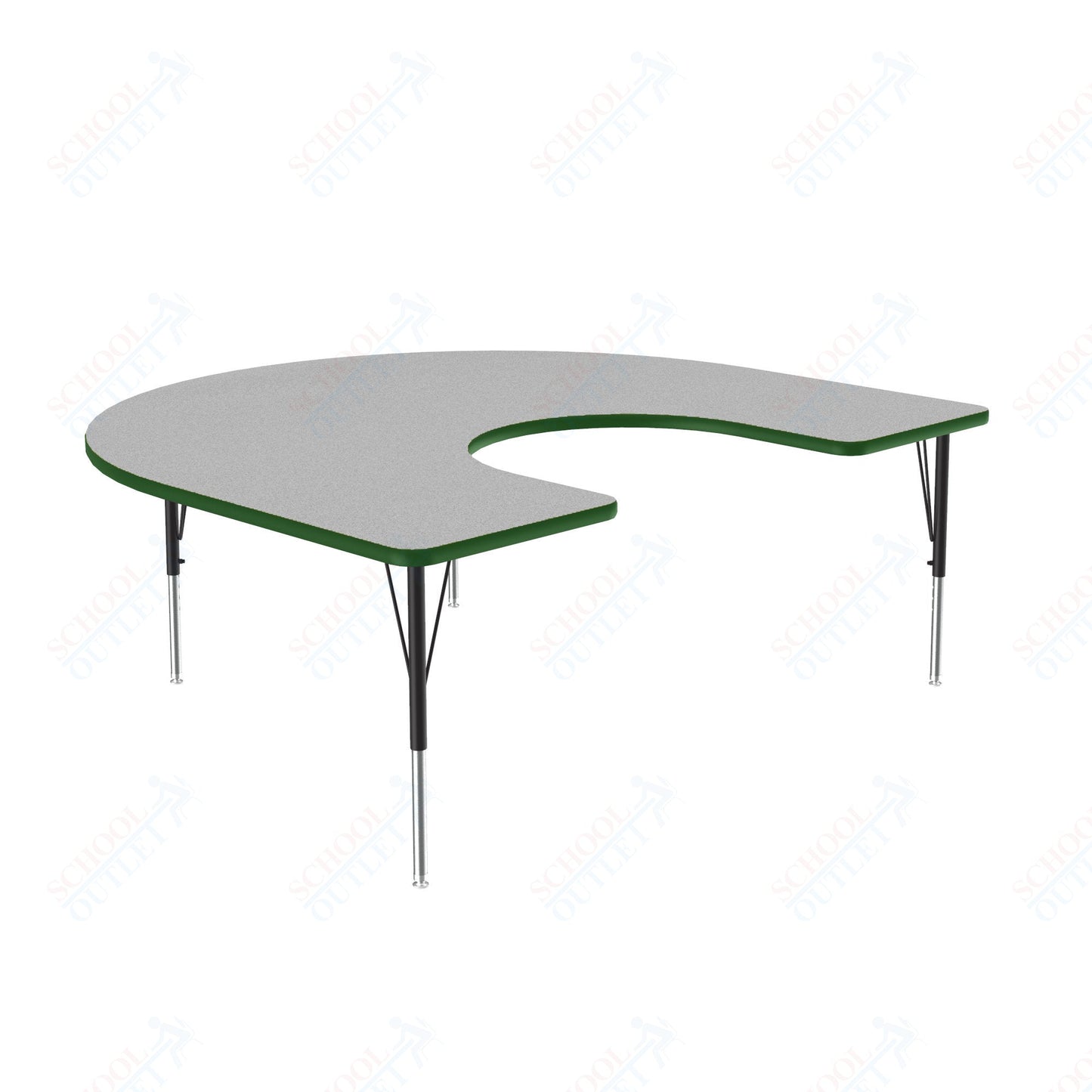 Correll Horseshoe Deluxe High - Pressure Top Activity Tables 60"W x 66"L x 19 - 29"H Adjustable Height (COR - A6066 - XX) - SchoolOutlet