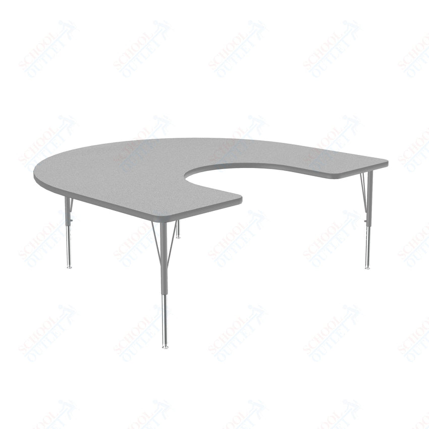 Correll Horseshoe Deluxe High - Pressure Top Activity Tables 60"W x 66"L x 19 - 29"H Adjustable Height (COR - A6066 - XX) - SchoolOutlet
