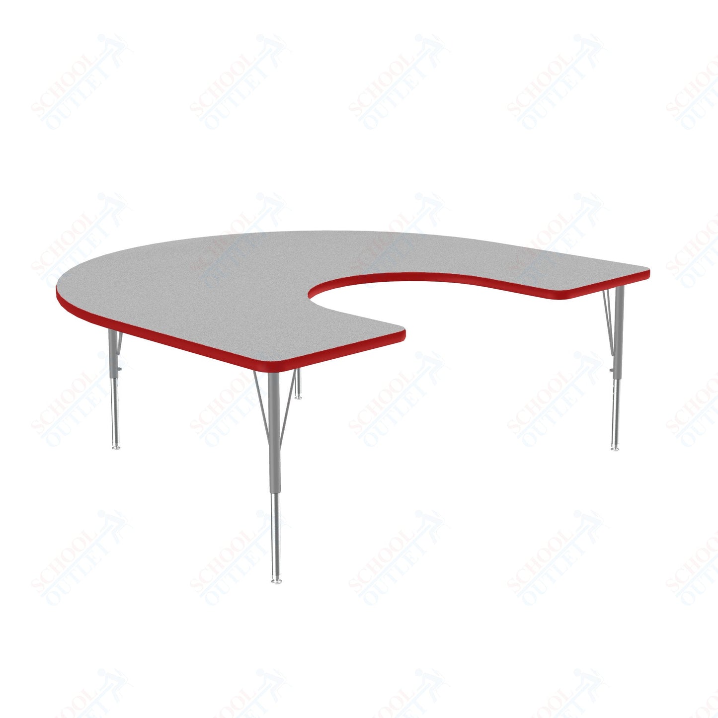 Correll Horseshoe Deluxe High - Pressure Top Activity Tables 60"W x 66"L x 19 - 29"H Adjustable Height (COR - A6066 - XX) - SchoolOutlet