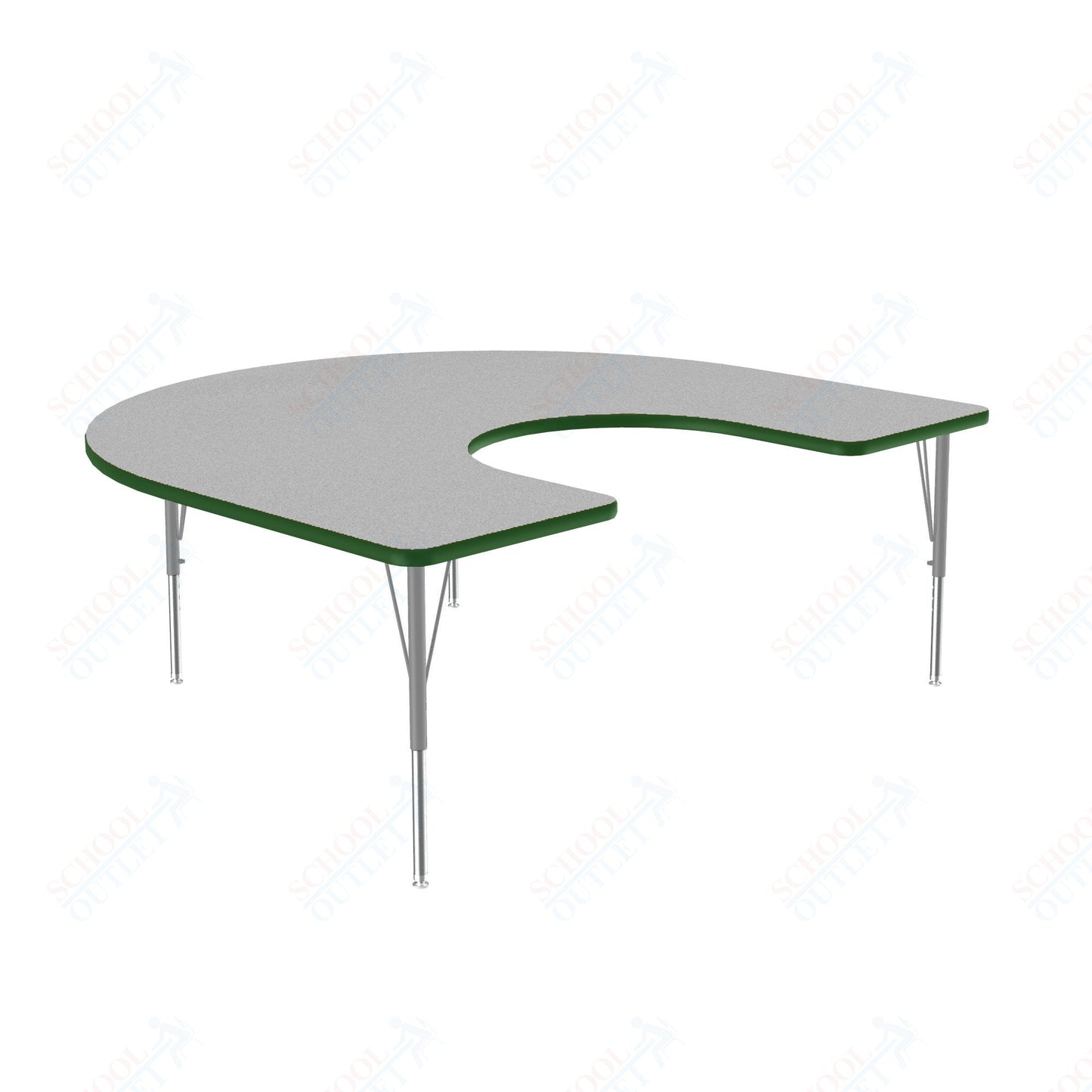 Correll Horseshoe Deluxe High - Pressure Top Activity Tables 60"W x 66"L x 19 - 29"H Adjustable Height (COR - A6066 - XX) - SchoolOutlet