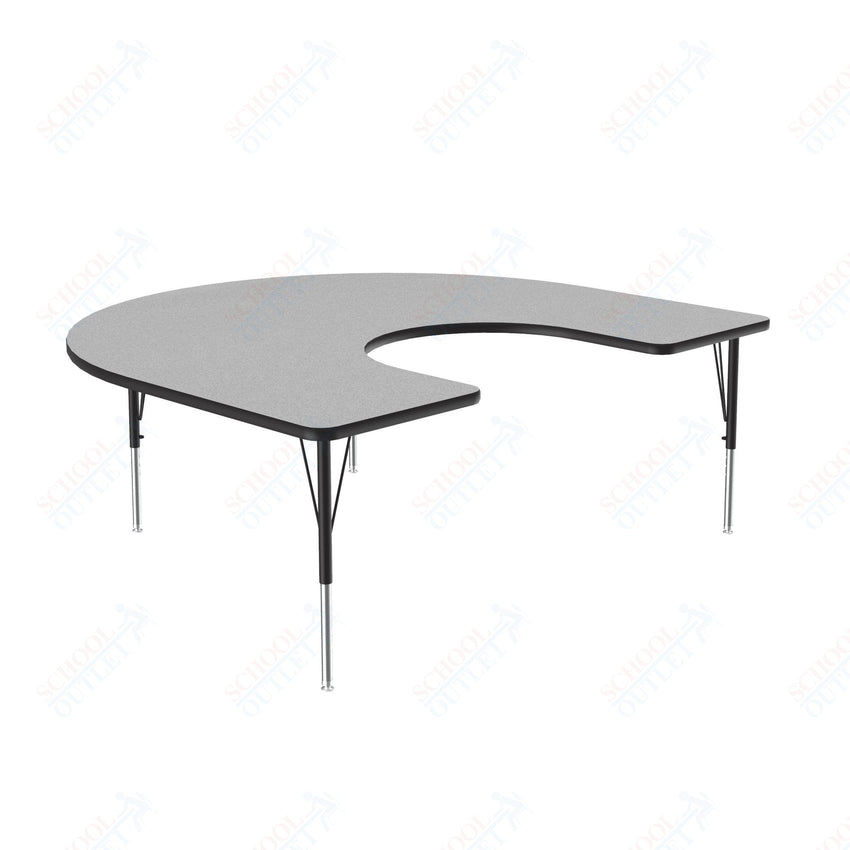 Correll Horseshoe Deluxe High - Pressure Top Activity Tables 60"W x 66"L x 19 - 29"H Adjustable Height (COR - A6066 - XX) - SchoolOutlet