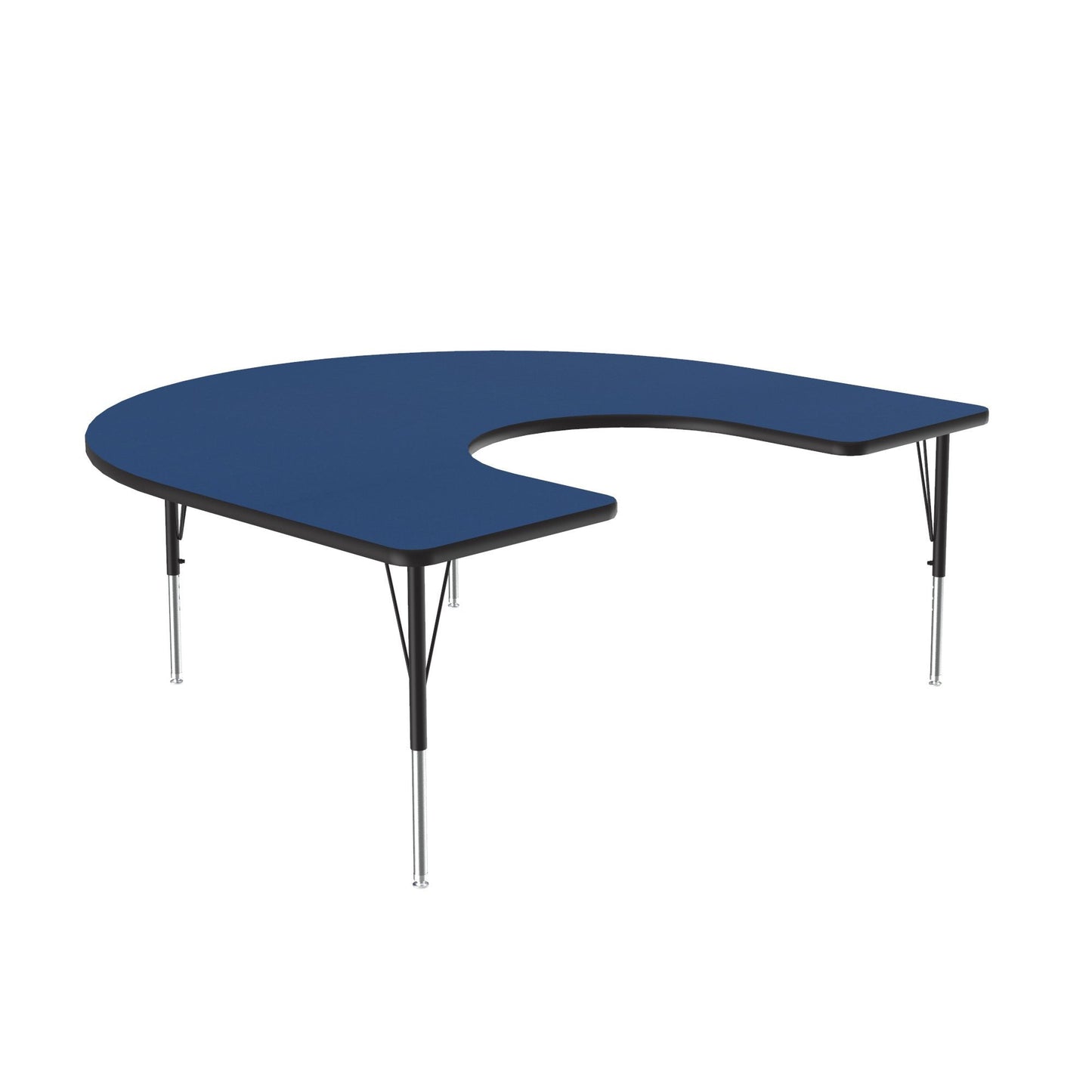 Correll Horseshoe Deluxe High - Pressure Top Activity Tables 60"W x 66"L x 19 - 29"H Adjustable Height (COR - A6066 - XX) - SchoolOutlet