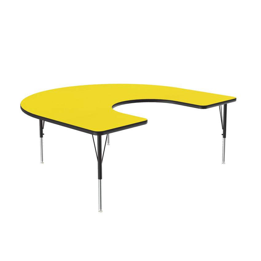 Correll Horseshoe Deluxe High - Pressure Top Activity Tables 60"W x 66"L x 19 - 29"H Adjustable Height (COR - A6066 - XX) - SchoolOutlet