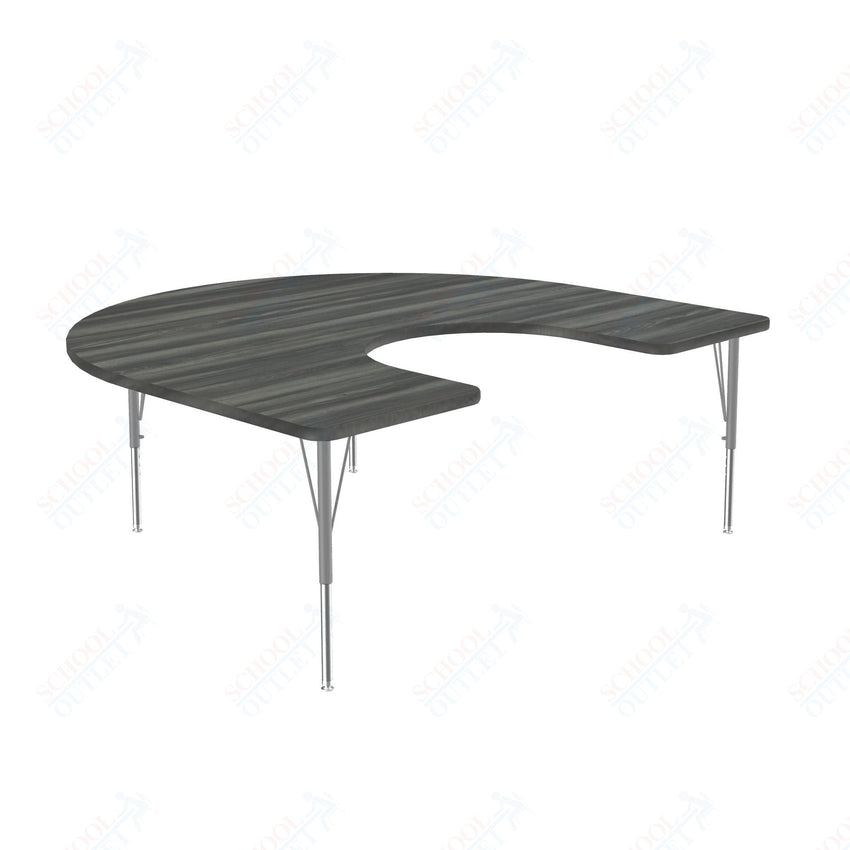 Correll Horseshoe Deluxe High - Pressure Top Activity Tables 60"W x 66"L x 19 - 29"H Adjustable Height (COR - A6066 - XX) - SchoolOutlet