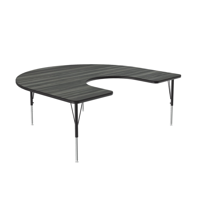 Correll Horseshoe Deluxe High - Pressure Top Activity Tables 60"W x 66"L x 19 - 29"H Adjustable Height (COR - A6066 - XX) - SchoolOutlet