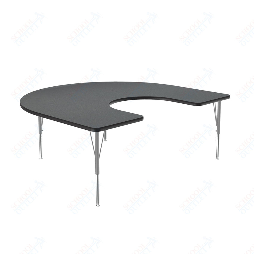 Correll Horseshoe Deluxe High - Pressure Top Activity Tables 60"W x 66"L x 19 - 29"H Adjustable Height (COR - A6066 - XX) - SchoolOutlet
