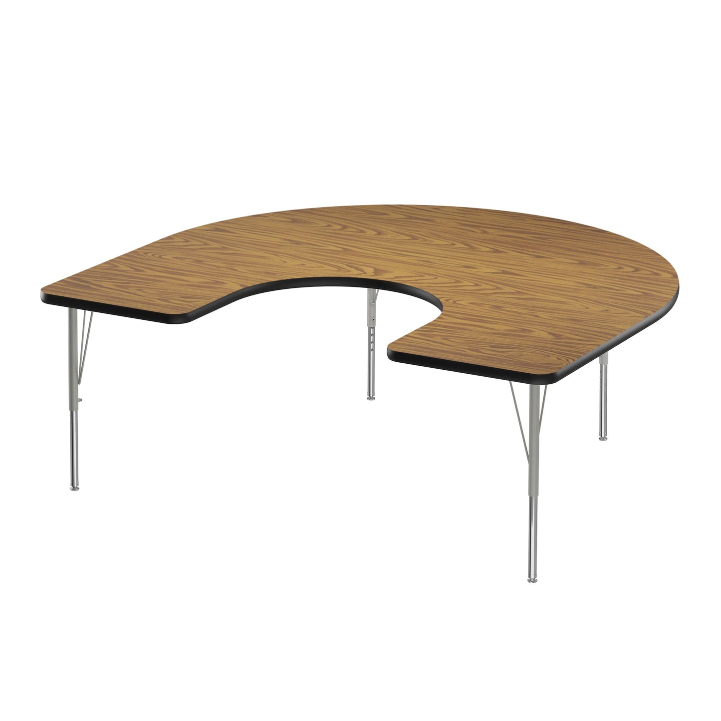 Correll Horseshoe Commercial Laminate Top Activity Tables 60"W x 66"L x 19 - 29"H Adjustable Height (COR - A6066TF - HOR - XX) - SchoolOutlet