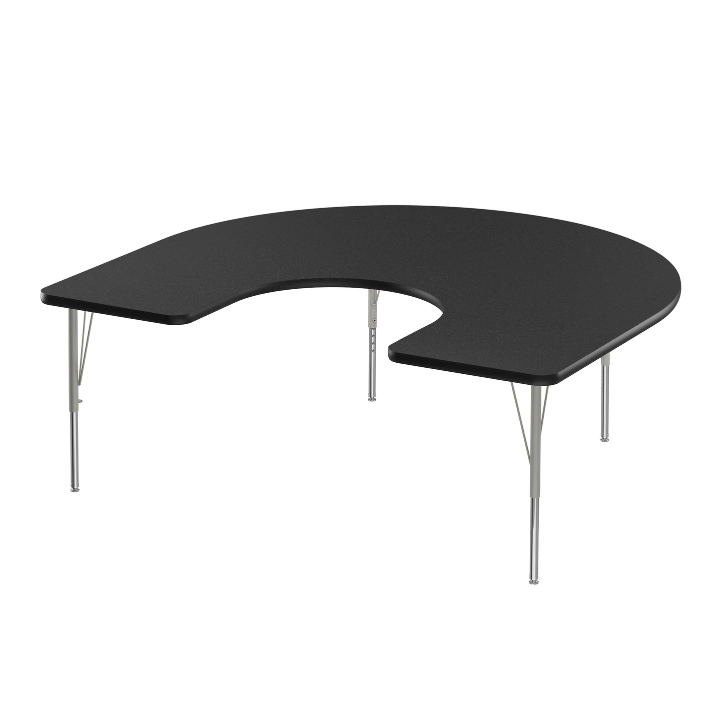 Correll Horseshoe Commercial Laminate Top Activity Tables 60"W x 66"L x 19 - 29"H Adjustable Height (COR - A6066TF - HOR - XX) - SchoolOutlet