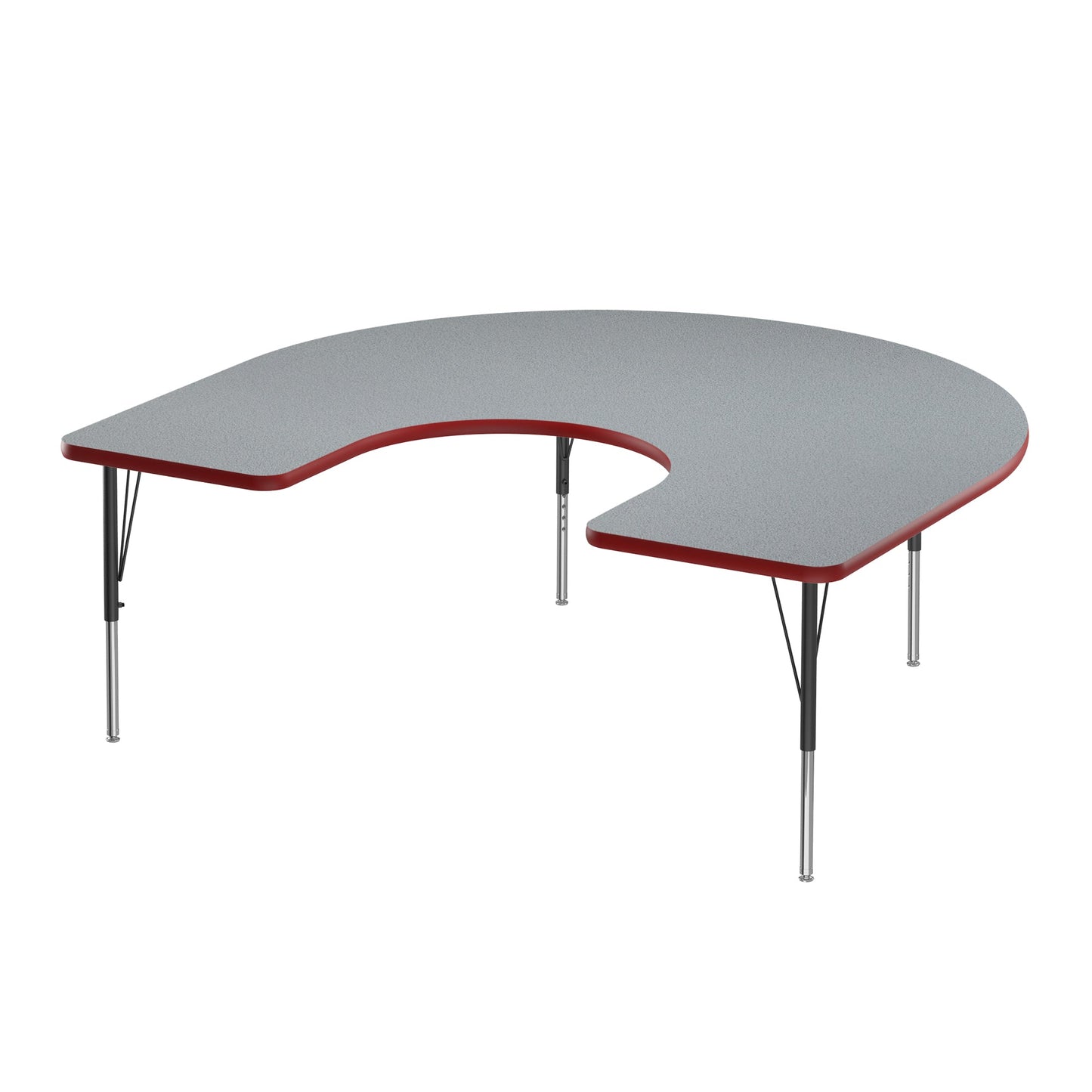 Correll Horseshoe Commercial Laminate Top Activity Tables 60"W x 66"L x 19 - 29"H Adjustable Height (COR - A6066TF - HOR - XX) - SchoolOutlet