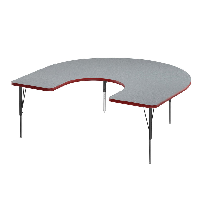 Correll Horseshoe Commercial Laminate Top Activity Tables 60"W x 66"L x 19 - 29"H Adjustable Height (COR - A6066TF - HOR - XX) - SchoolOutlet