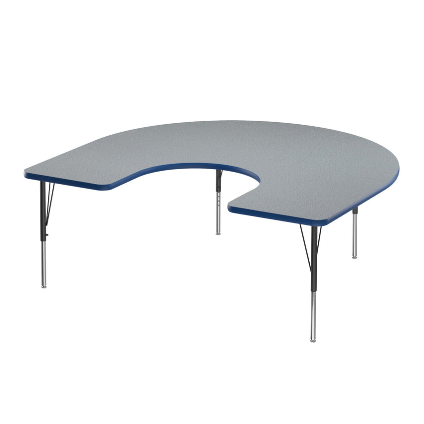 Correll Horseshoe Commercial Laminate Top Activity Tables 60"W x 66"L x 19 - 29"H Adjustable Height (COR - A6066TF - HOR - XX) - SchoolOutlet