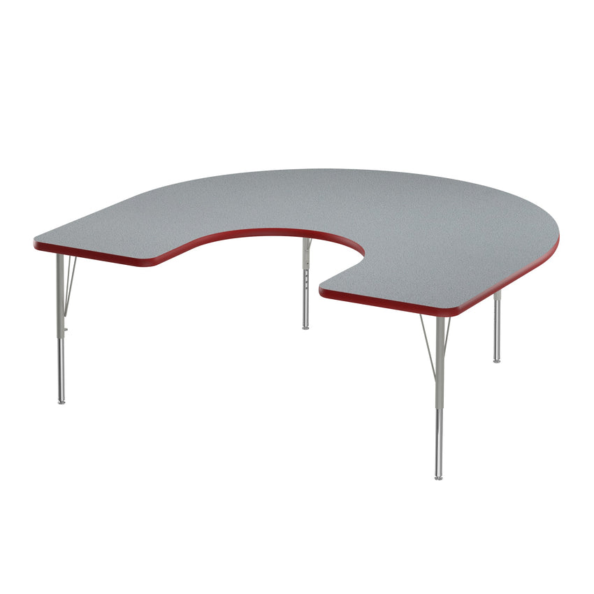 Correll Horseshoe Commercial Laminate Top Activity Tables 60"W x 66"L x 19 - 29"H Adjustable Height (COR - A6066TF - HOR - XX) - SchoolOutlet