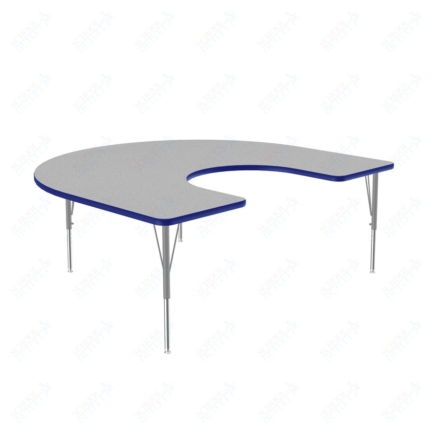 Correll Horseshoe Commercial Laminate Top Activity Tables 60"W x 66"L x 19 - 29"H Adjustable Height (COR - A6066TF - HOR - XX) - SchoolOutlet
