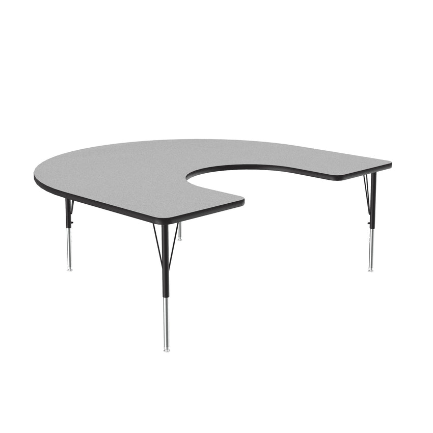 Correll Horseshoe Commercial Laminate Top Activity Tables 60"W x 66"L x 19 - 29"H Adjustable Height (COR - A6066TF - HOR - XX) - SchoolOutlet