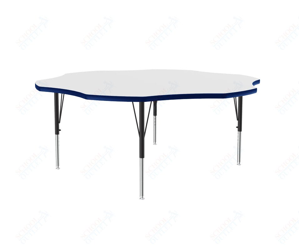 Correll Flower Markerboard - Dry Erase Deluxe High Pressure Top - Activity Tables 60"W x 60"L x 19 - 29"H Adjustable Height (COR - A60DE - FLR - XX) - SchoolOutlet
