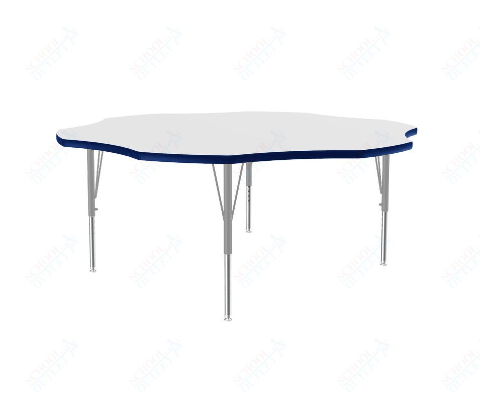 Correll Flower Markerboard - Dry Erase Deluxe High Pressure Top - Activity Tables 60"W x 60"L x 19 - 29"H Adjustable Height (COR - A60DE - FLR - XX) - SchoolOutlet