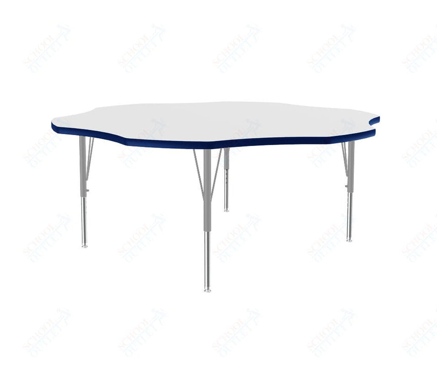 Correll Flower Markerboard - Dry Erase Deluxe High Pressure Top - Activity Tables 60"W x 60"L x 19 - 29"H Adjustable Height (COR - A60DE - FLR - XX) - SchoolOutlet