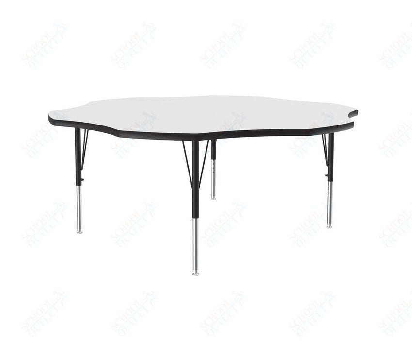 Correll Flower Markerboard - Dry Erase Deluxe High Pressure Top - Activity Tables 60"W x 60"L x 19 - 29"H Adjustable Height (COR - A60DE - FLR - XX) - SchoolOutlet