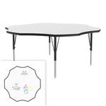 Correll Flower Markerboard - Dry Erase Deluxe High Pressure Top - Activity Tables 60