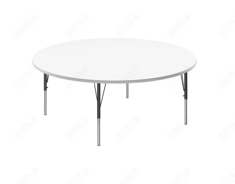 Correll Round Markerboard - Dry Erase Deluxe High Pressure Top - Activity Tables 60"W x 60"L x 19 - 29"H Adjustable Height (COR - A60DE - RND - XX) - SchoolOutlet