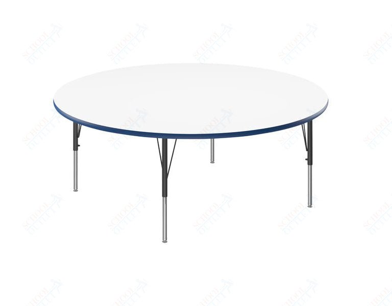 Correll Round Markerboard - Dry Erase Deluxe High Pressure Top - Activity Tables 60"W x 60"L x 19 - 29"H Adjustable Height (COR - A60DE - RND - XX) - SchoolOutlet
