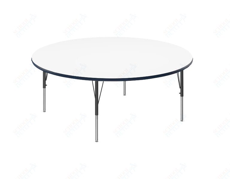 Correll Round Markerboard - Dry Erase Deluxe High Pressure Top - Activity Tables 60"W x 60"L x 19 - 29"H Adjustable Height (COR - A60DE - RND - XX) - SchoolOutlet