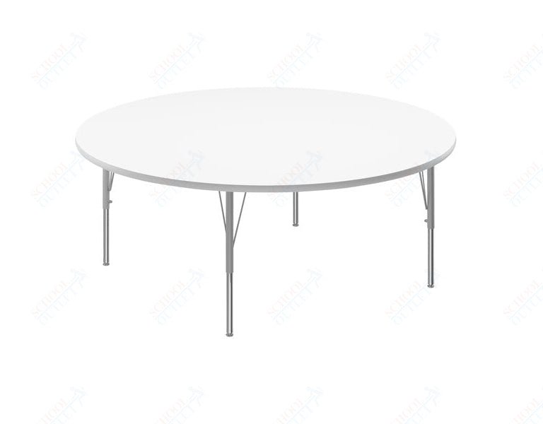 Correll Round Markerboard - Dry Erase Deluxe High Pressure Top - Activity Tables 60"W x 60"L x 19 - 29"H Adjustable Height (COR - A60DE - RND - XX) - SchoolOutlet